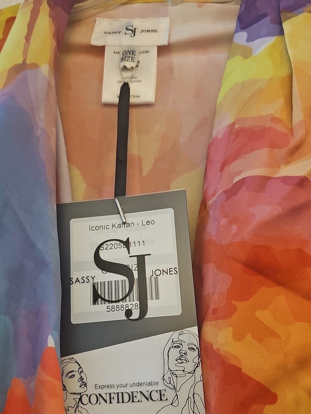 Sassy Jones Multicolor Watercolor Kimono
